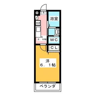 シリエージョカーサ国立【1階】の間取り