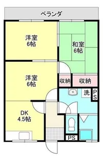 若楠マンション【1階】の間取り