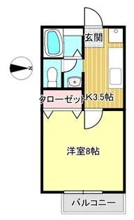 クリスタル水戸【1階】の間取り