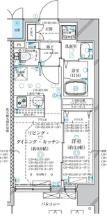 ディアレイシャス尾頭橋【11階】の間取り