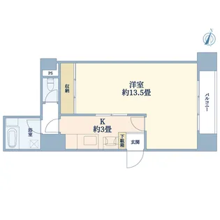 横浜根岸ダイヤモンドマンション【11階】の間取り