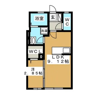 ティーゼ【1階】の間取り