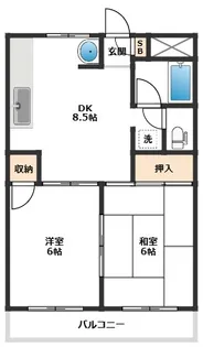 サン・セイワ若木【1階】の間取り