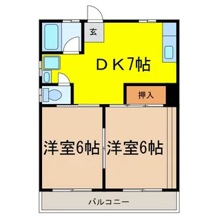 リーエス小山【2階】の間取り