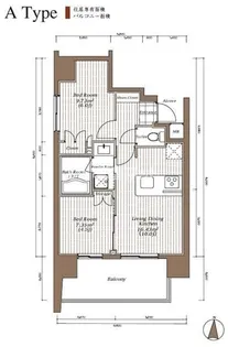 ザ・パーククロス錦糸町レジデンス【6階】の間取り