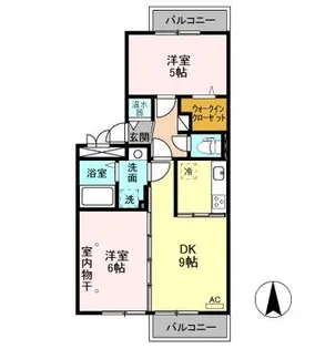 グランディール親和L3【3階】の間取り