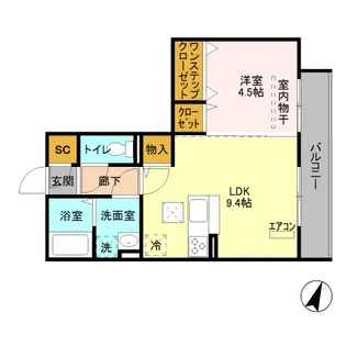 プリムヴェール弐十番館【1階】の間取り