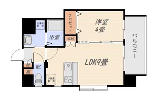 コスモシティー天文館【4階】の間取り