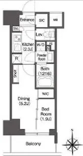 コンフォリア東新宿【4階】の間取り