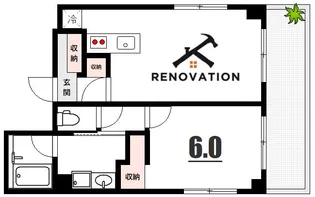 弓立ビル【4階】の間取り