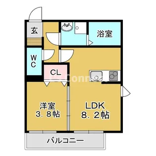 アンビシオン泉中央【2階】の間取り
