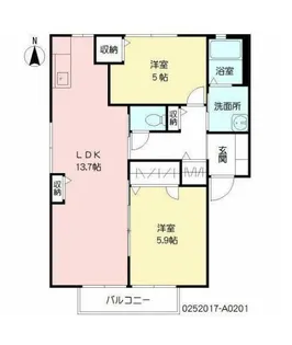 サンハウス瑞雲【2階】の間取り