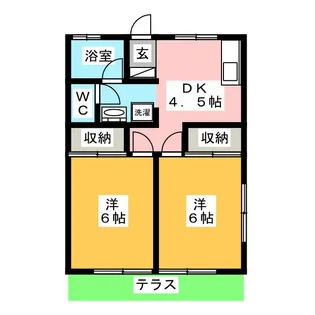 エスポアールハイツ【1階】の間取り