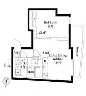 アバンティア中野新橋【1階】の間取り