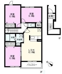 コンフォートタイセイ【2階】の間取り