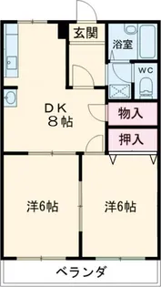柿沢ハイツ B【2階】の間取り