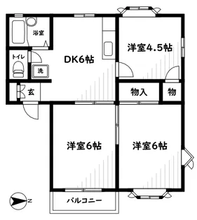 グローリィAOKI B棟【2階】の間取り