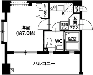 グランクリュー西新【5階】の間取り