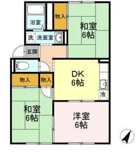 プレジール中島 A【1階】の間取り