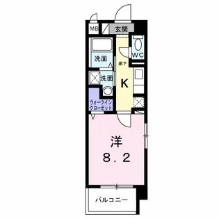 シャン・ヴァロン明神町【3階】の間取り