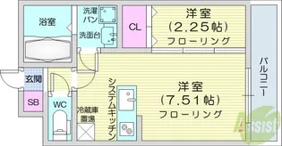 アイワレジデンスこまつしま【2階】の間取り