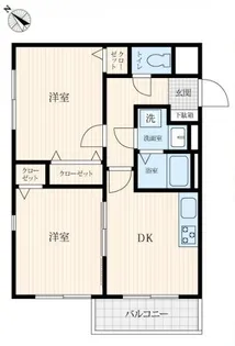 ヒルトップ武島【1階】の間取り