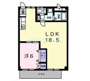 パールハイムさくま【1階】の間取り