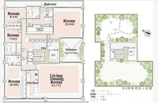 AURA表参道【4階】の間取り
