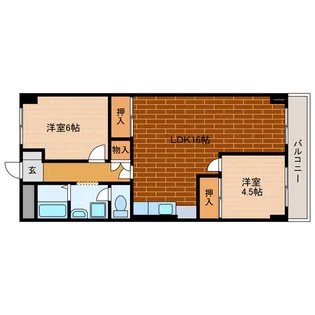 住吉カトレアマンション【5階】の間取り