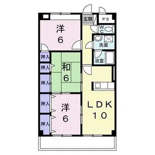 ボンヌール【2階】の間取り