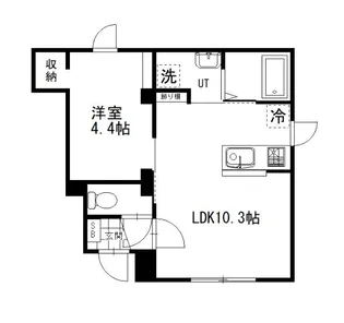 PORTE若松【1階】の間取り