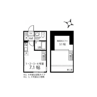 ハーミットクラブハウス二子玉【2階】の間取り