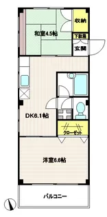 コーポリュミエール【2階】の間取り