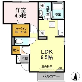 グランシャトーA【1階】の間取り