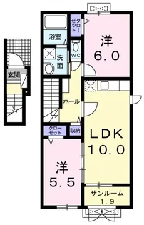 セレーノ香美【2階】の間取り