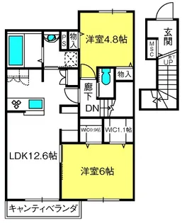 シャン・ボヌール【2階】の間取り