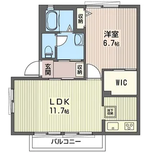 パインバレイF【1階】の間取り