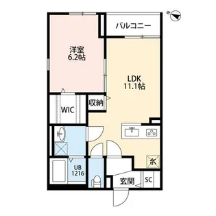 リバービュー打越【1階】の間取り