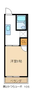 第2かつらコーポ【2階】の間取り