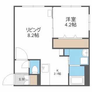 Porte Bonheur東札幌(ポルトボヌール東札幌)【3階】の間取り