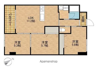 アルコリバーサイド【1階】の間取り