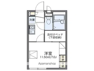 レオパレス上野芝【2階】の間取り