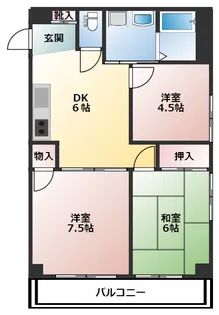 パークハウス宮西【2階】の間取り