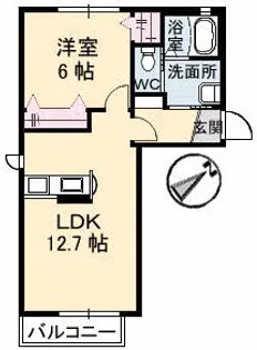 メルカートE【2階】の間取り