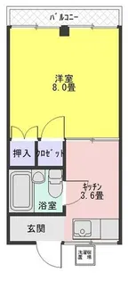 山本ハイツ【2階】の間取り