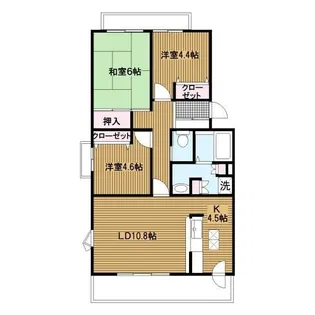 オクトス市ヶ尾2【3階】の間取り