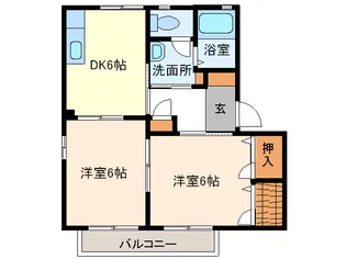 シャーメゾン中泉【1階】の間取り