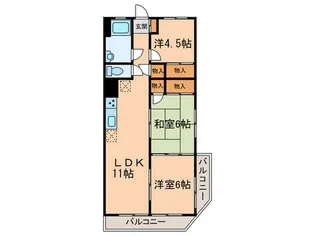 府中マンション【7階】の間取り