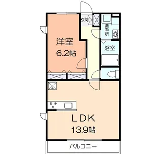 グレイシャス新横浜【5階】の間取り