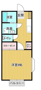 コーポアイF【1階】の間取り